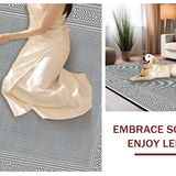 Ultra Soft Area Rug, Non Slip, Stain Resistant, Washable Area Rugs for Living Room, Bedroom, Contemporary Geometric Textured Style(Gray)
