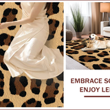 Ultra Soft Area Rug, Non Slip, Stain Resistant, Washable Area Rugs for Living Room, Bedroom, Leopard Print Low-Pile(Beige)
