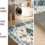 Cozy Cream and Blue Abstract Elements(Beige)