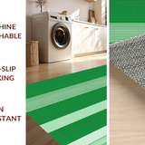 Chic Textured Green and White Stripes(Green)