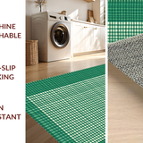 Rustic Green Ivory Checkerboard Elegance(Green)