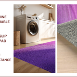 Ultra Soft Area Rug, Non Slip, Stain Resistant, Washable Area Rugs for Living Room, Bedroom, Gradient Purple Blue Nursery Soft High Pile Rug(Purple)