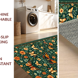 Dynamic Colorful Butterfly Tapestry(Green)