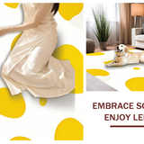 Ultra Soft Area Rug, Non Slip, Stain Resistant, Washable Area Rugs for Living Room, Bedroom, Cute Whimsical Home Element(Yellow)