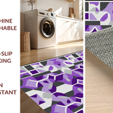 Ultra Soft Area Rug, Non Slip, Stain Resistant, Washable Area Rugs for Living Room, Bedroom, Trendy Minimalist Color Contrast(Purple)