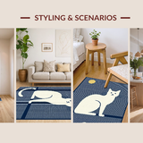 Dark Blue Humorous Cat Design(Blue)