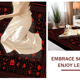 Ultra Soft Area Rug, Non Slip, Stain Resistant, Washable Area Rugs for Living Room, Bedroom, Trendy Soft Edge Dice Concept(Red)