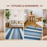 Lively Modern Geometric Weave(Blue)