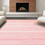 Ultra Soft Area Rug, Non Slip, Stain Resistant, Washable Area Rugs for Living Room, Bedroom, Sleek Blush Neutral Elegance(Pink)