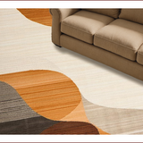 Ultra Soft Area Rug, Non Slip, Stain Resistant, Washable Area Rugs for Living Room, Bedroom, Elegant Gradient Linear Design(Brown)