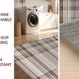 Ultra Soft Area Rug, Non Slip, Stain Resistant, Washable Area Rugs for Living Room, Bedroom, Stylish Monochrome Abstract Design(Beige)