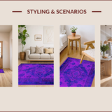 Chic Distressed Geometric Layout(Purple)