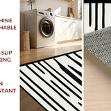 Ultra Soft Area Rug, Non Slip, Stain Resistant, Washable Area Rugs for Living Room, Bedroom, Vibrant Abstract Animal Print Inspiration(Black)