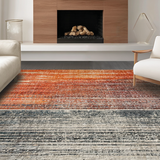 Ultra Soft Area Rug, Non Slip, Stain Resistant, Washable Area Rugs for Living Room, Bedroom, Soft Ombre Gradient Rug Rustic Multi-Hue Distressed Abstract Patterns(Orange)