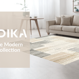 Ultra Soft Area Rug, Non Slip, Stain Resistant, Washable Area Rugs for Living Room, Bedroom, Stylish Distressed Cozy Vibe(Beige)
