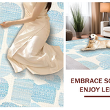 Ultra Soft Area Rug, Non Slip, Stain Resistant, Washable Area Rugs for Living Room, Bedroom, Baby Blue Scalloped Bow Rug: Cute Coquette Decor, Bow Accent Carpet(Blue)