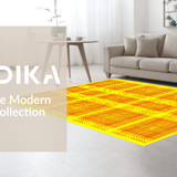 Ultra Soft Area Rug, Non Slip, Stain Resistant, Washable Area Rugs for Living Room, Bedroom, Artistic Mid Century Color Fusion(Yellow)