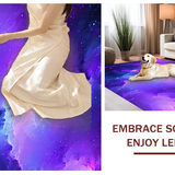 Ultra Soft Area Rug, Non Slip, Stain Resistant, Washable Area Rugs for Living Room, Bedroom, Vivid Celestial Starfield Motif(Purple)
