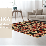 Ultra Soft Area Rug, Non Slip, Stain Resistant, Washable Area Rugs for Living Room, Bedroom, Country Style Black Kitchen Non-Slip Jute Carpet(Black)