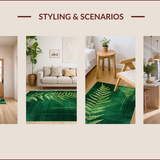 Ultra Soft Area Rug, Non Slip, Stain Resistant, Washable Area Rugs for Living Room, Bedroom, Chic Abstract Earthy Tones(Green)