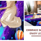 Ultra Soft Area Rug, Non Slip, Stain Resistant, Washable Area Rugs for Living Room, Bedroom, Stellar Bright Nebula Print(Purple)