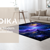 Ultra Soft Area Rug, Non Slip, Stain Resistant, Washable Area Rugs for Living Room, Bedroom, Bold Stellar Color Fusion Concept(Purple)