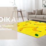 Ultra Soft Area Rug, Non Slip, Stain Resistant, Washable Area Rugs for Living Room, Bedroom, Joyful Cartoonish Fruit Theme(Yellow)