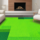 Ultra Soft Area Rug, Non Slip, Stain Resistant, Washable Area Rugs for Living Room, Bedroom, Serene Fluffy Circle Aesthetic(Green)