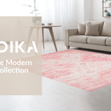 Ultra Soft Area Rug, Non Slip, Stain Resistant, Washable Area Rugs for Living Room, Bedroom, Sweet Whimsical Heart Pattern(Pink)