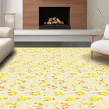 Ultra Soft Area Rug, Non Slip, Stain Resistant, Washable Area Rugs for Living Room, Bedroom, Artistic Daisy Design with Luxurious Touch(Beige)