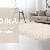 Ultra Soft Area Rug, Non Slip, Stain Resistant, Washable Area Rugs for Living Room, Bedroom, Sleek Beige Geometric Artful Composition(Beige)