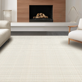 Ultra Soft Area Rug, Non Slip, Stain Resistant, Washable Area Rugs for Living Room, Bedroom, Serene Creamy Geometric Flow(Beige)