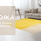 Ultra Soft Area Rug, Non Slip, Stain Resistant, Washable Area Rugs for Living Room, Bedroom, Charming Sunrise Textured Weave(Yellow)