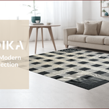 Artistic High Contrast Geometric Motif(White)