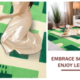 Ultra Soft Area Rug, Non Slip, Stain Resistant, Washable Area Rugs for Living Room, Bedroom, Fun Animal Motif for Children(Green)