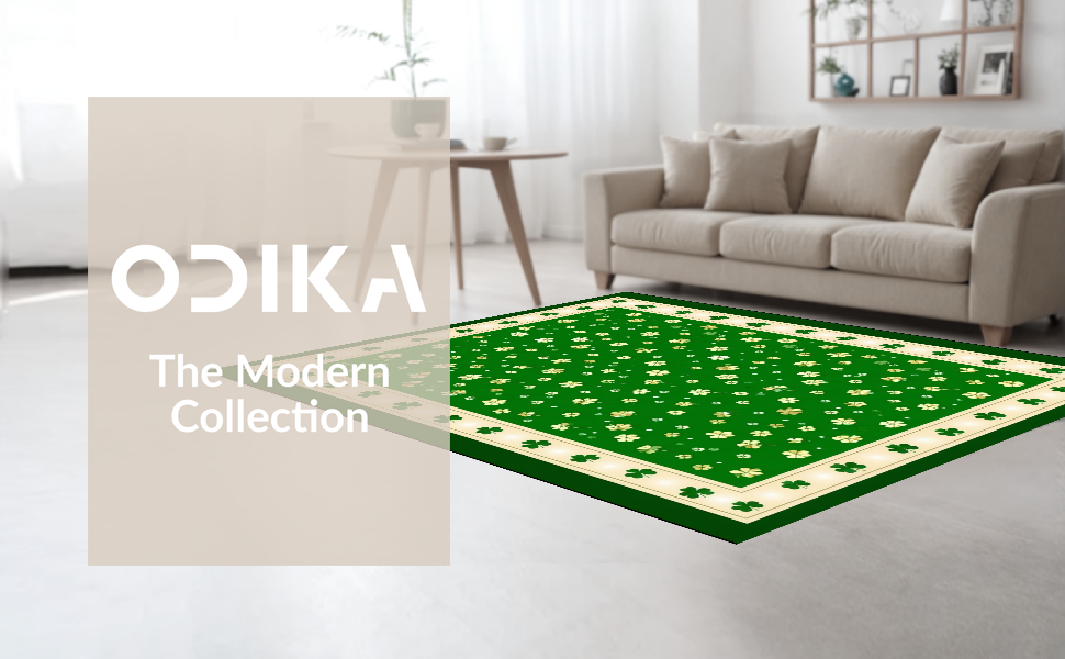 53.5×100 \"Lucky clover” ViNTAGE RUG Vibrant Lucky Clover Aesthetic Rug – ODIKA