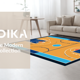 Ultra Soft Area Rug, Non Slip, Stain Resistant, Washable Area Rugs for Living Room, Bedroom, Dynamic Court-Inspired Aesthetic(Orange)