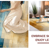 Ultra Soft Area Rug, Non Slip, Stain Resistant, Washable Area Rugs for Living Room, Bedroom, Modern Lattice Spectrum Rug Featuring Gold and Blue Angular Art Motifs(Blue)