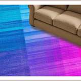 Ultra Soft Area Rug, Non Slip, Stain Resistant, Washable Area Rugs for Living Room, Bedroom, Vibrant Whimsical Tie-Dye Style(Blue)