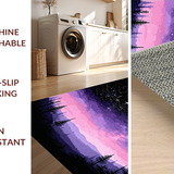 Ultra Soft Area Rug, Non Slip, Stain Resistant, Washable Area Rugs for Living Room, Bedroom, Charming Planetary Pattern Play(Purple)