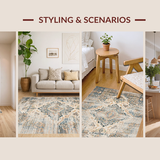 Transitional Warm Toned Medallion(Beige)