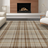 Ultra Soft Area Rug, Non Slip, Stain Resistant, Washable Area Rugs for Living Room, Bedroom, Chic Earthy Tone Diamond Motif(Brown)