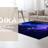 Ultra Soft Area Rug, Non Slip, Stain Resistant, Washable Area Rugs for Living Room, Bedroom, Celestial Nebula Abstract Aesthetic(Blue)