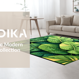 Ultra Soft Area Rug, Non Slip, Stain Resistant, Washable Area Rugs for Living Room, Bedroom, Rustic Tropical Plant Pattern(Green)