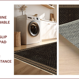 Ultra Soft Area Rug, Non Slip, Stain Resistant, Washable Area Rugs for Living Room, Bedroom, Earthy Toned Country Aesthetic(Black)