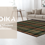 Ultra Soft Area Rug, Non Slip, Stain Resistant, Washable Area Rugs for Living Room, Bedroom, Classic Lodge-Inspired Textural Style(Brown)