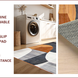 Ultra Soft Area Rug, Non Slip, Stain Resistant, Washable Area Rugs for Living Room, Bedroom, Elegant Earthy Wavy Motif(Gray)