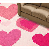 Ultra Soft Area Rug, Non Slip, Stain Resistant, Washable Area Rugs for Living Room, Bedroom, Cute Pink Absorbent Toilet Floor Mat for Dorms(Pink)