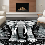 Luxurious Grey Elephant Silhouette(Black)