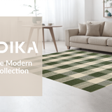 Chic Green Tiled Motif(Beige)